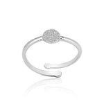 Load image into Gallery viewer, Adjustable Half Circle Ring In Sterling Silver - Nili Gem