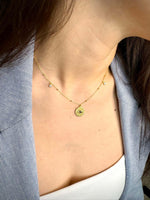 Load image into Gallery viewer, Blue Evil Eye Pendant and Chain necklace In Gold Vermeil - Nili Gem