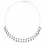 Load image into Gallery viewer, Chain necklace baguette and round CZ In Gold Vermeil - Nili Gem