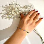 Load image into Gallery viewer, Classic Evil Eye Bracelet In Gold Vermeil - Nili Gem