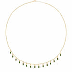 Load image into Gallery viewer, Dangling Baguette Party Necklace In Gold Vermeil - Nili Gem