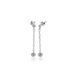 Load image into Gallery viewer, Dangling Paperclip chain Earrings In Sterling Silver - Nili Gem