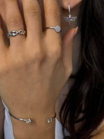 Load image into Gallery viewer, Dragonfly Charm Hoop Earrings In Sterling Silver - Nili Gem