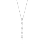 Load image into Gallery viewer, Drop Pendant Necklace In Sterling Silver - Nili Gem