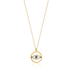 Load image into Gallery viewer, Evil Eye Pendant & Chain In Gold Vermeil - Nili Gem
