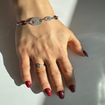 Load image into Gallery viewer, Fashionable Handmade Button Bracelet In Sterling Silver - Nili Gem