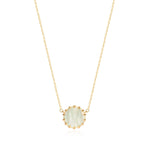Load image into Gallery viewer, Hand Cut Mother Of Pearl Pendant Necklace In Gold Vermeil - Nili Gem