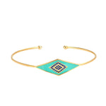 Load image into Gallery viewer, Handmade Carpet Design Bangle In Gold Vermeil - Nili Gem