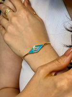 Load image into Gallery viewer, Handmade Carpet Design Bangle In Gold Vermeil - Nili Gem