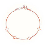 Load image into Gallery viewer, Handmade Enameled Clover Bracelet In Rose Gold Plating - Nili Gem