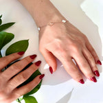 Load image into Gallery viewer, Handmade Enameled Clover Bracelet In Rose Gold Plating - Nili Gem