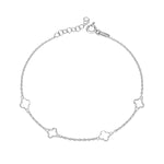 Load image into Gallery viewer, Handmade Enameled Clover Bracelet In Sterling Silver - Nili Gem