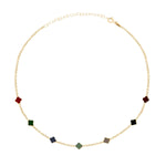 Load image into Gallery viewer, Handmade Enameled Clover Necklace In Gold Vermeil - Nili Gem