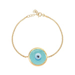Load image into Gallery viewer, Handmade Extra Fashion Evil Eye Bracelet In Gold Vermeil - Nili Gem