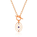 Load image into Gallery viewer, Handmade Galaxy pendant necklace in Rose Gold Plating - Nili Gem