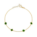 Load image into Gallery viewer, Handmade green Enameled Bracelet In Gold Vermeil - Nili Gem