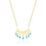 Load image into Gallery viewer, Handmade Turquoise Necklace In Gold Vermeil - Nili Gem