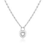 Load image into Gallery viewer, Heart Lock Necklace In Sterling Silver - Nili Gem