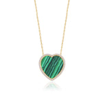 Load image into Gallery viewer, Heart-Shaped Malachite Necklace In Gold Vermeil - Nili Gem