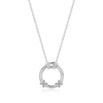 Load image into Gallery viewer, Knot Round Pendant Chain Necklace In Sterling Silver - Nili Gem