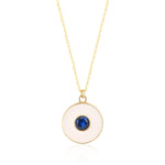 Load image into Gallery viewer, Nili Gem Classic Round Pendant & Chain In Gold Vermeil - Nili Gem