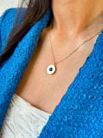 Load image into Gallery viewer, Nili Gem Classic Round Pendant & Chain In Gold Vermeil - Nili Gem