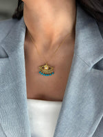 Load image into Gallery viewer, Niligem Evil Eye Pendant & Chain In Gold Vermeil - Nili Gem