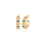 Load image into Gallery viewer, Niligem Open Hoop Earrings In Gold Vermeil - Nili Gem