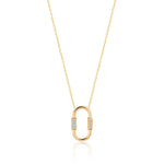 Load image into Gallery viewer, Oval Pendant & Chain Necklace In Gold Vermeil - Nili Gem
