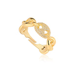 Load image into Gallery viewer, Stylish Button Ring in Gold Vermeil - Nili Gem