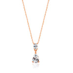 Load image into Gallery viewer, Tear Drop Pendant Necklace In Rose Gold Plating - Nili Gem