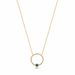 Load image into Gallery viewer, Timeless Circle Pendant Necklace In Gold Vermeil - Nili Gem