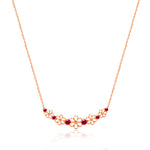 Load image into Gallery viewer, Handmade Enameled Flower Necklace In Rose Gold Plating - Nili Gem
