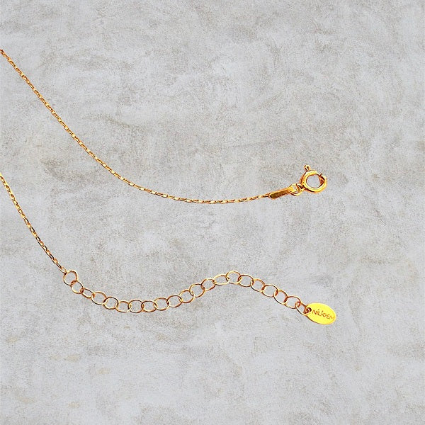 NiliGem chain and extension in Gold Vermeil