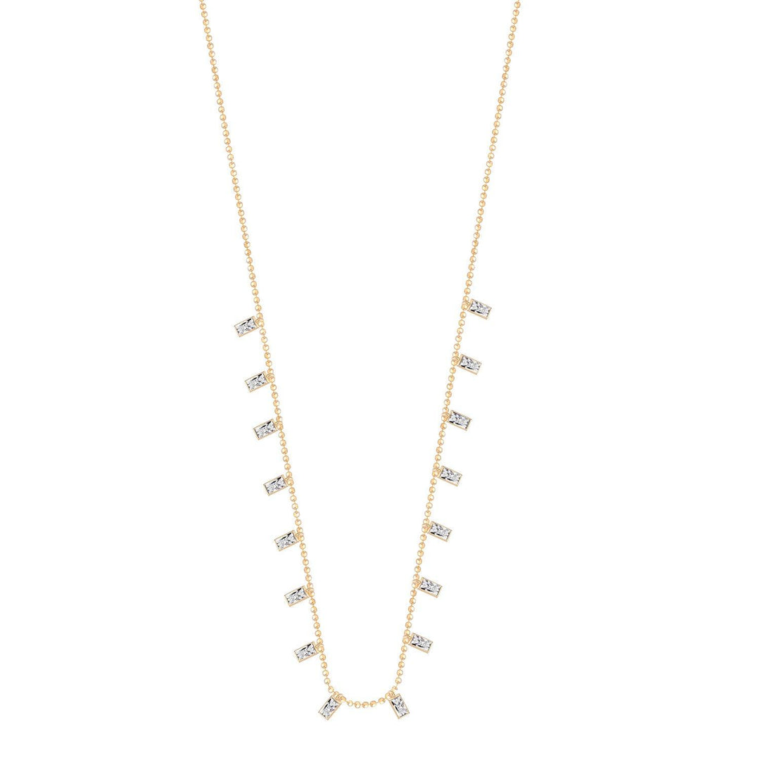 Baguette Necklace In Gold Vermeil - Nili Gem