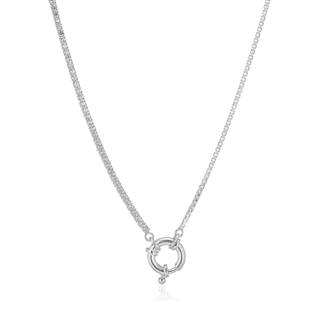 Chain Necklace Hanging Charms In sterling silver - Nili Gem