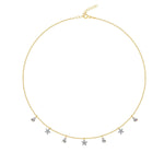 Load image into Gallery viewer, Chain Necklace Star And Tear in Gold Vermeil - Nili Gem
