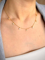 Load image into Gallery viewer, Chain Necklace Star And Tear in Gold Vermeil - Nili Gem
