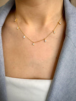 Load image into Gallery viewer, Chain Necklace Star And Tear in Gold Vermeil - Nili Gem
