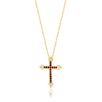 Load image into Gallery viewer, Classic Cross Pendant &amp; Chain In Gold Vermeil - Nili Gem
