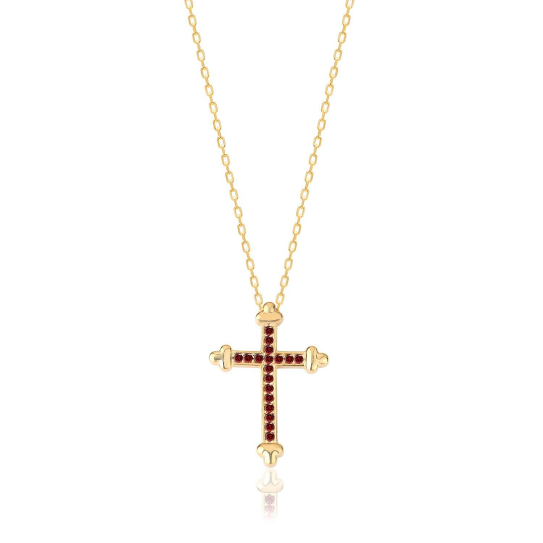 Classic Cross Pendant & Chain In Gold Vermeil - Nili Gem