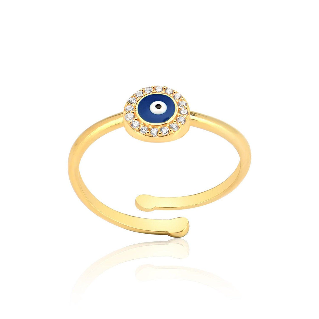 Classic Evil Eye Ring in Gold Vermeil - Nili Gem