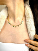 Load image into Gallery viewer, Dangling Baguette Party Necklace In Gold Vermeil - Nili Gem
