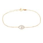 Load image into Gallery viewer, Evil Eye Bracelet with MOP In Gold Vermeil - Nili Gem
