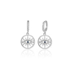 Evil Eye Hoop Earrings In Sterling Silver - Nili Gem