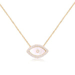 Load image into Gallery viewer, Evil eye Necklace With Mother Of Pearl In Gold Vermeil - Nili Gem
