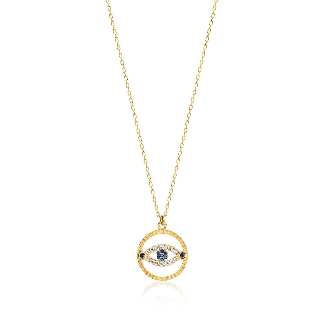 Evil Eye Pendant & Chain In Gold Vermeil - Nili Gem