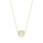 Load image into Gallery viewer, Hand Cut Mother Of Pearl Pendant Necklace In Gold Vermeil - Nili Gem
