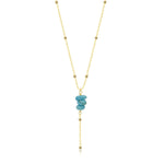 Load image into Gallery viewer, Handmade Drop Turquoise Chain Necklace In Gold Vermeil - Nili Gem
