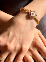 Load image into Gallery viewer, Handmade Enameled Adjustable Bracelet In Gold Vermeil - Nili Gem
